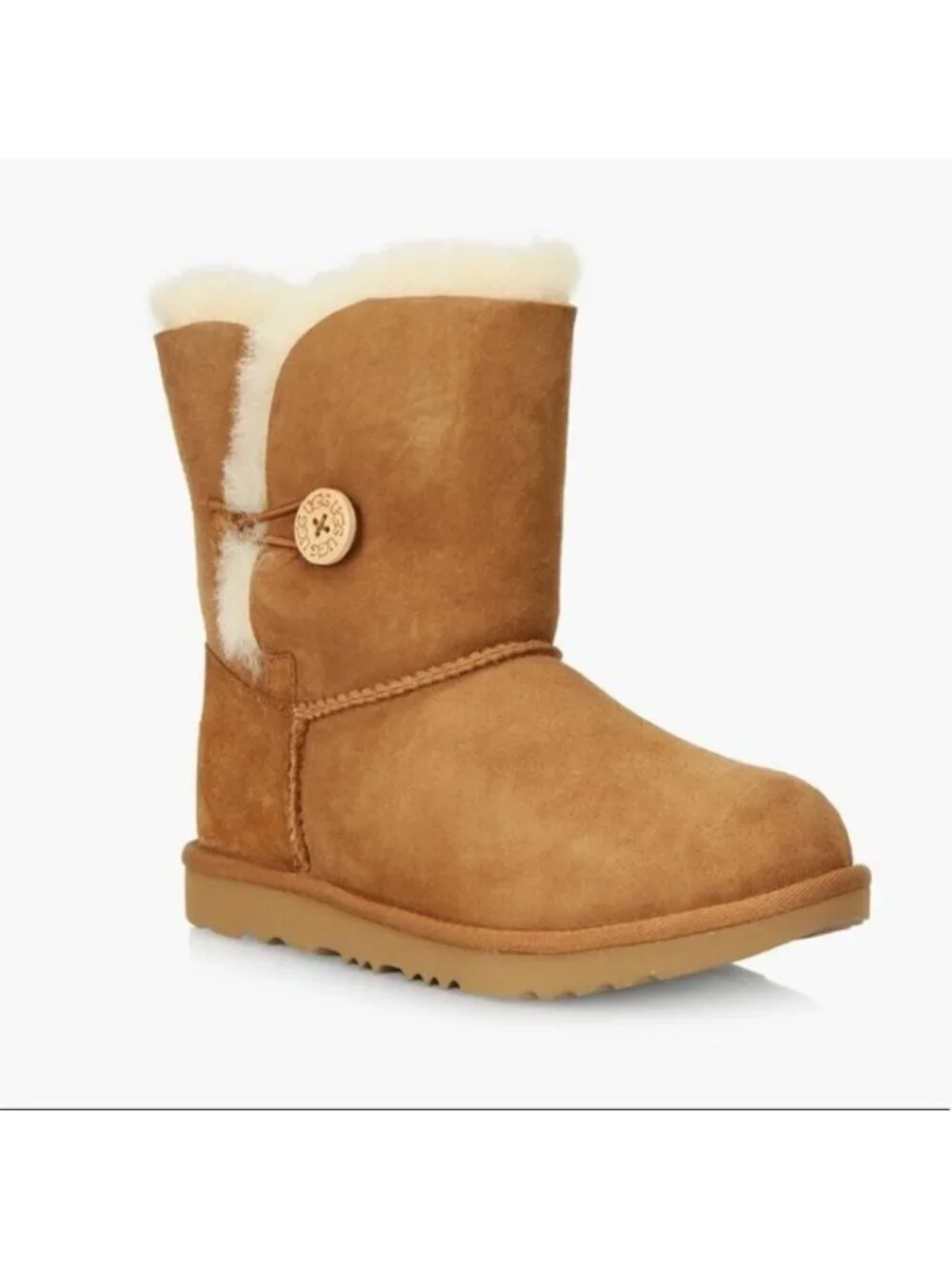 UGG Chestnut Brown Bailey Button Boots - 7, Toddler